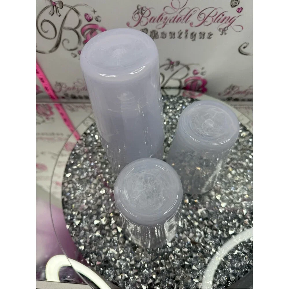 Set of plastic cups colors blueish & Pink Frosted Glasses rose quartz look